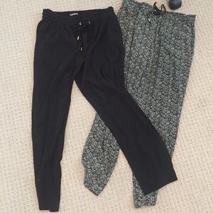 Express dressy joggers drawstring pants. Two pair!